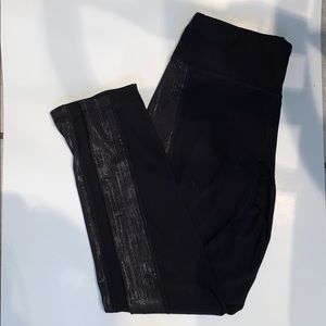 black tights with shiny detail